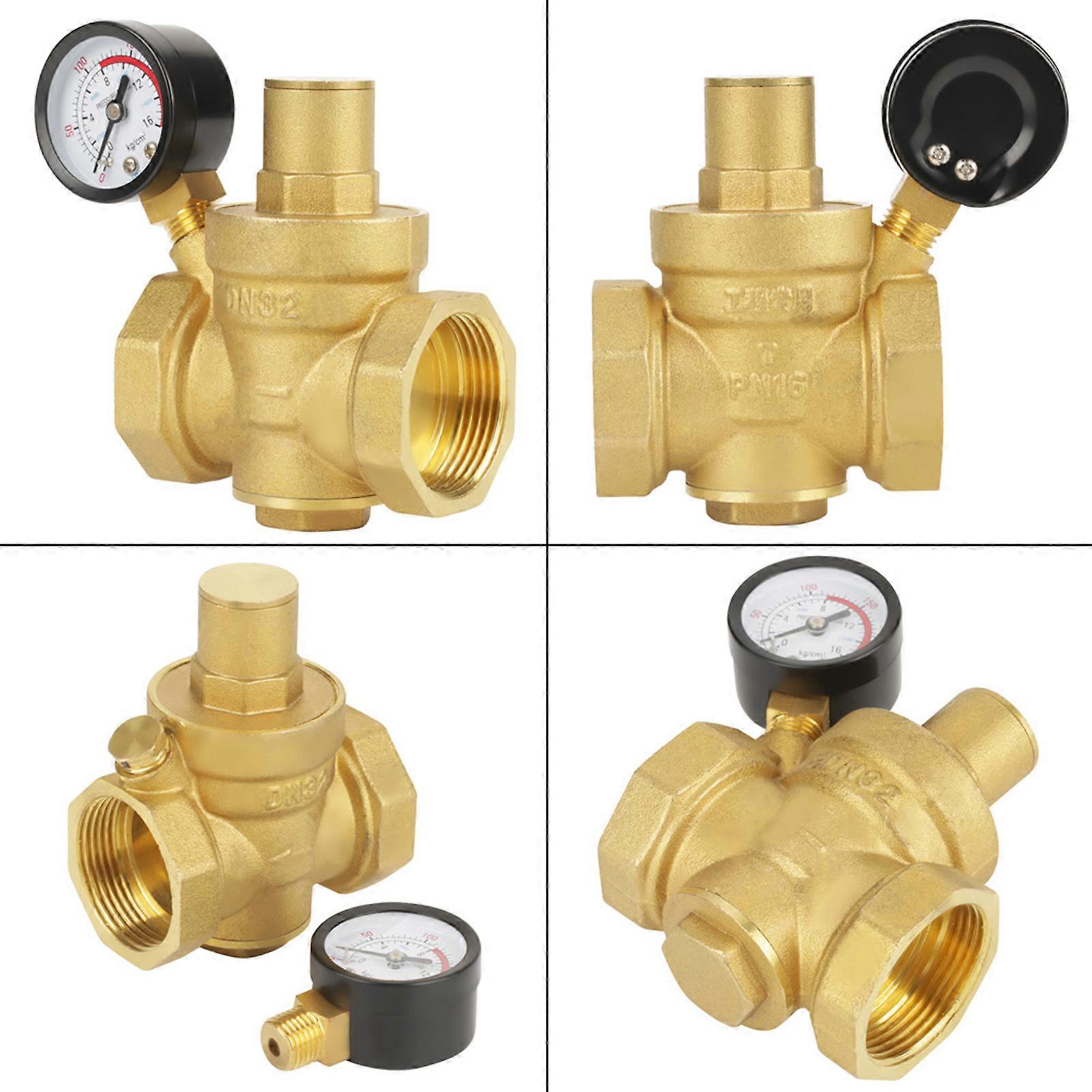 BSP DN32 Messing-Wasserdruckminderventil mit einstellbarem Manometerdurchfluss