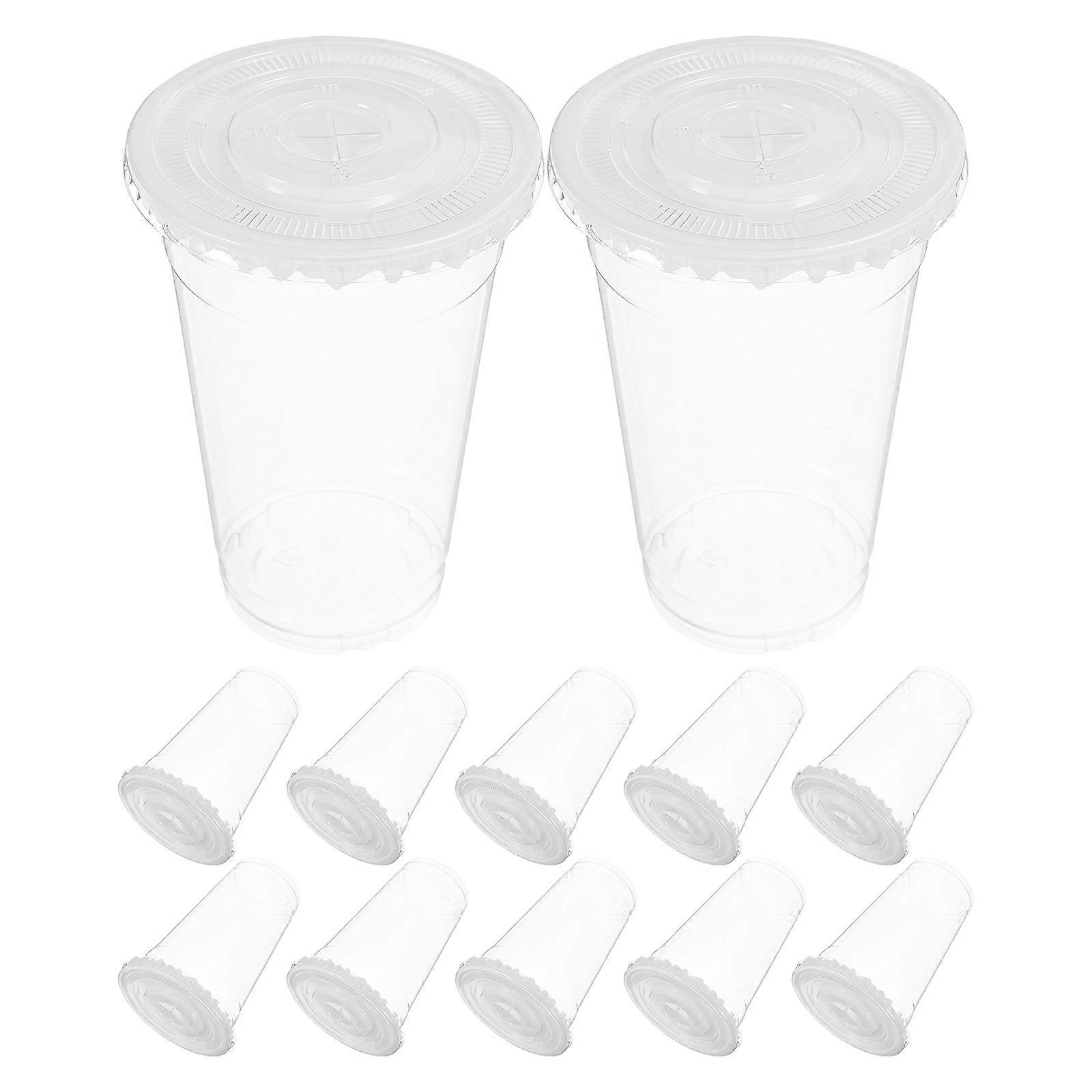 Milk Tea with Lids for Cold Drinks 100Pcs