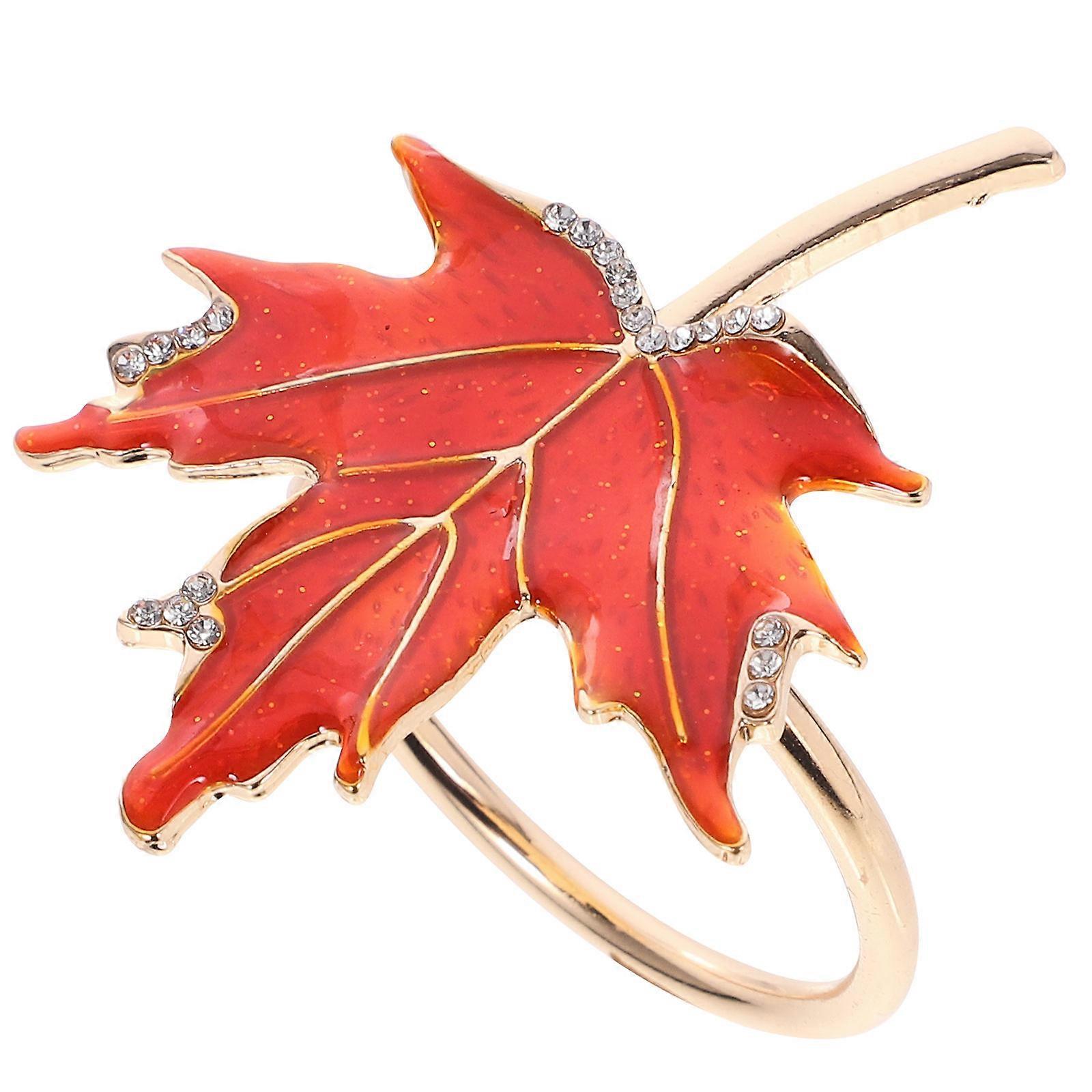 Maple Leaf Napkin Rings Fall Napkin Ring for Dinner Table