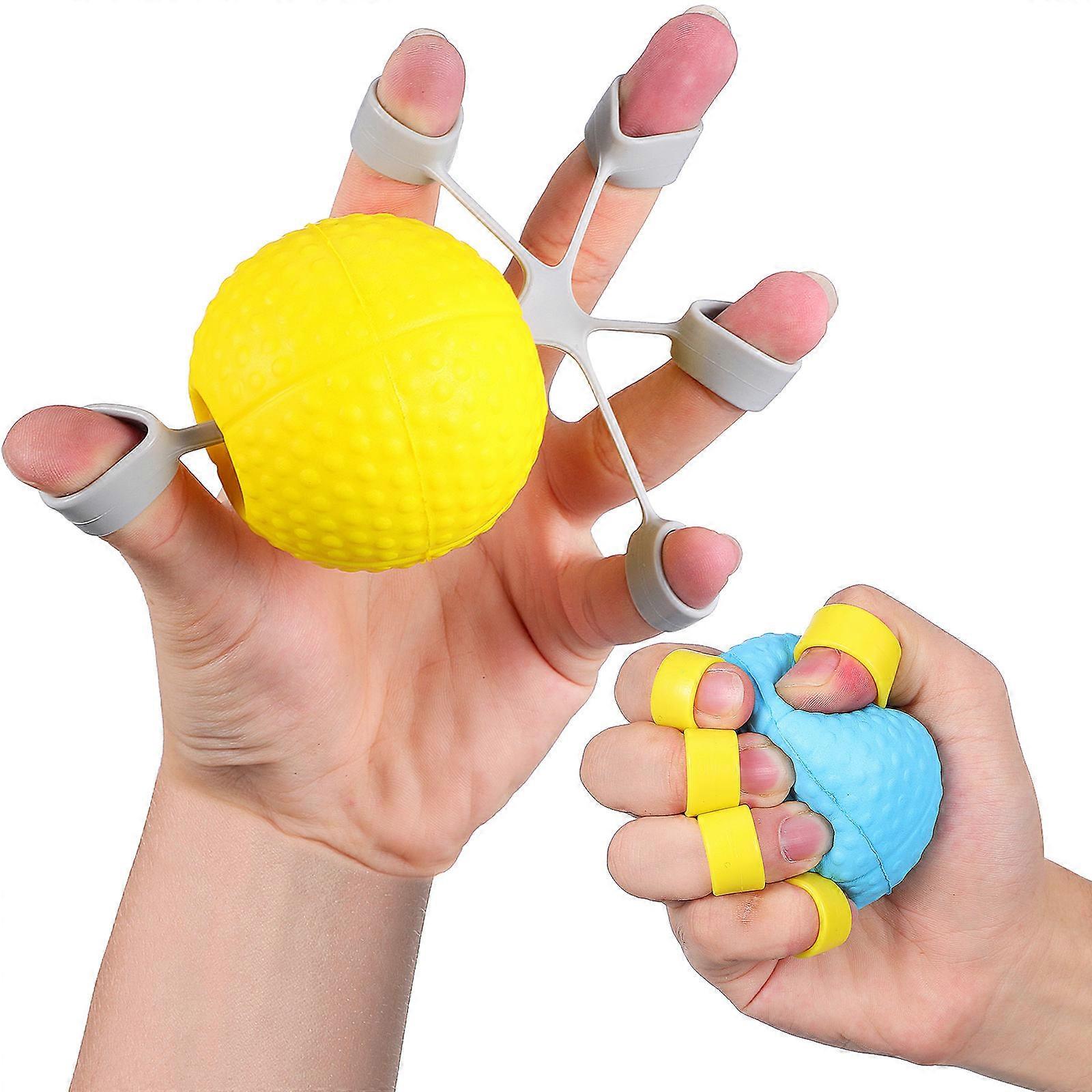 Hand Exercise Balls Grip Strength Trainer Ball for Flexibility Training 2Pcs
