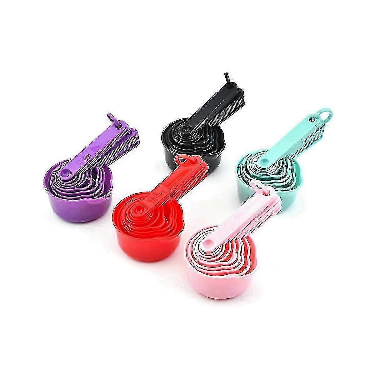 5set(11pcs/set) Measuring Cups And Spoons Set, Stackable Plastic Measuring Spoons Cups For Dry And