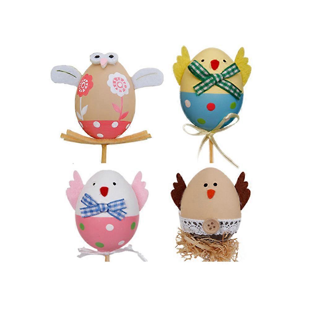 Easter Centerpieces Coloring Easter Eggs for Decoration 4Pcs Set