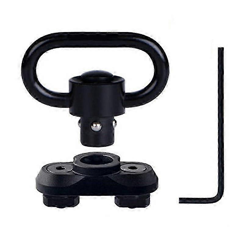 Sling mount kit rail adapter adaptor push button quick release strap buckle, black p [MI]