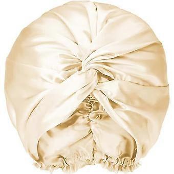 Gorro de seda para dormir para mujer, gorro de noche, seda de morera, gorro de ducha de seda, protege bien el cabello, para la mayoría de los tipos de cabello [MI]