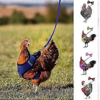 1 Set Chicken Harness With Leash Breathable Adjustable Chicken Duck Poultry Vest For Backyard