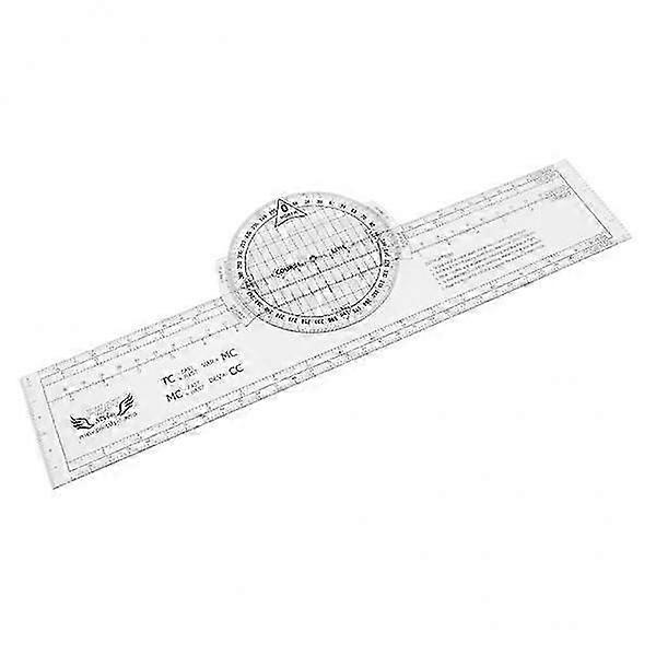 2-5pack 13.2"x 2.4" Plastic Rotating Flight Plotter for Plotting Navigation
