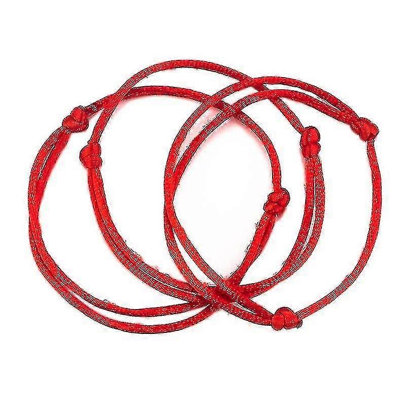 10pcs Simple Red Cord Bracelet--