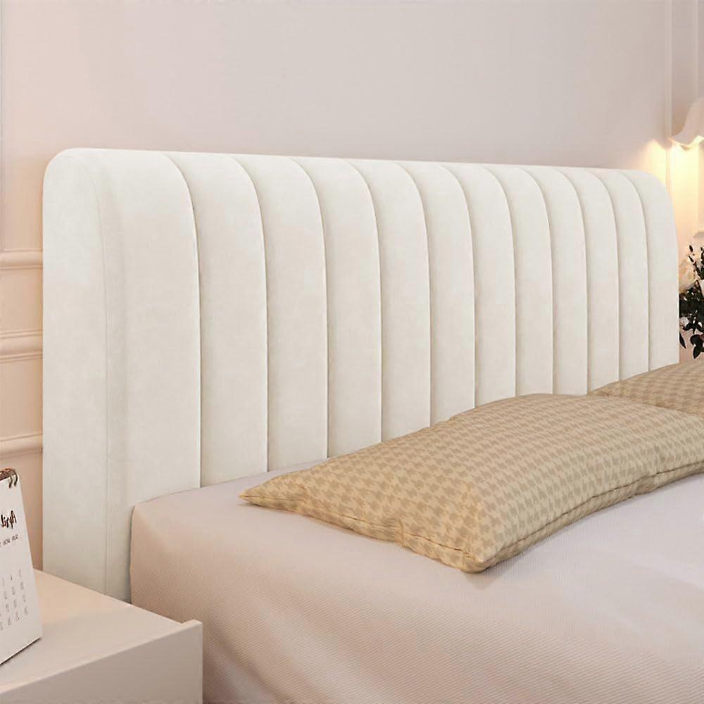 Stretchable Headboard Cover - Solid Color Protection 160cm, Beige