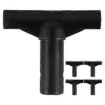 5pcs Trampoline Plastic T-Connector - Trampoline Pole Cap T Tube Top Connectors Enclosure Replacement Parts For Connect Net And Fiberglass Rods Black