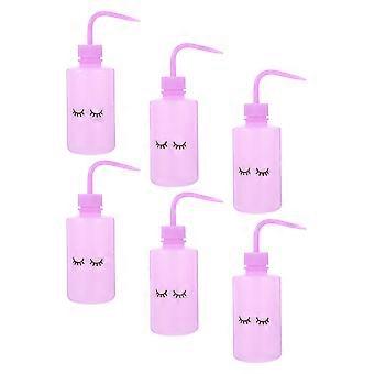 Eyelashes Cleaner Bottles for Convenient Cleaning 6Pcs Purple Pe Squeeze Bottles