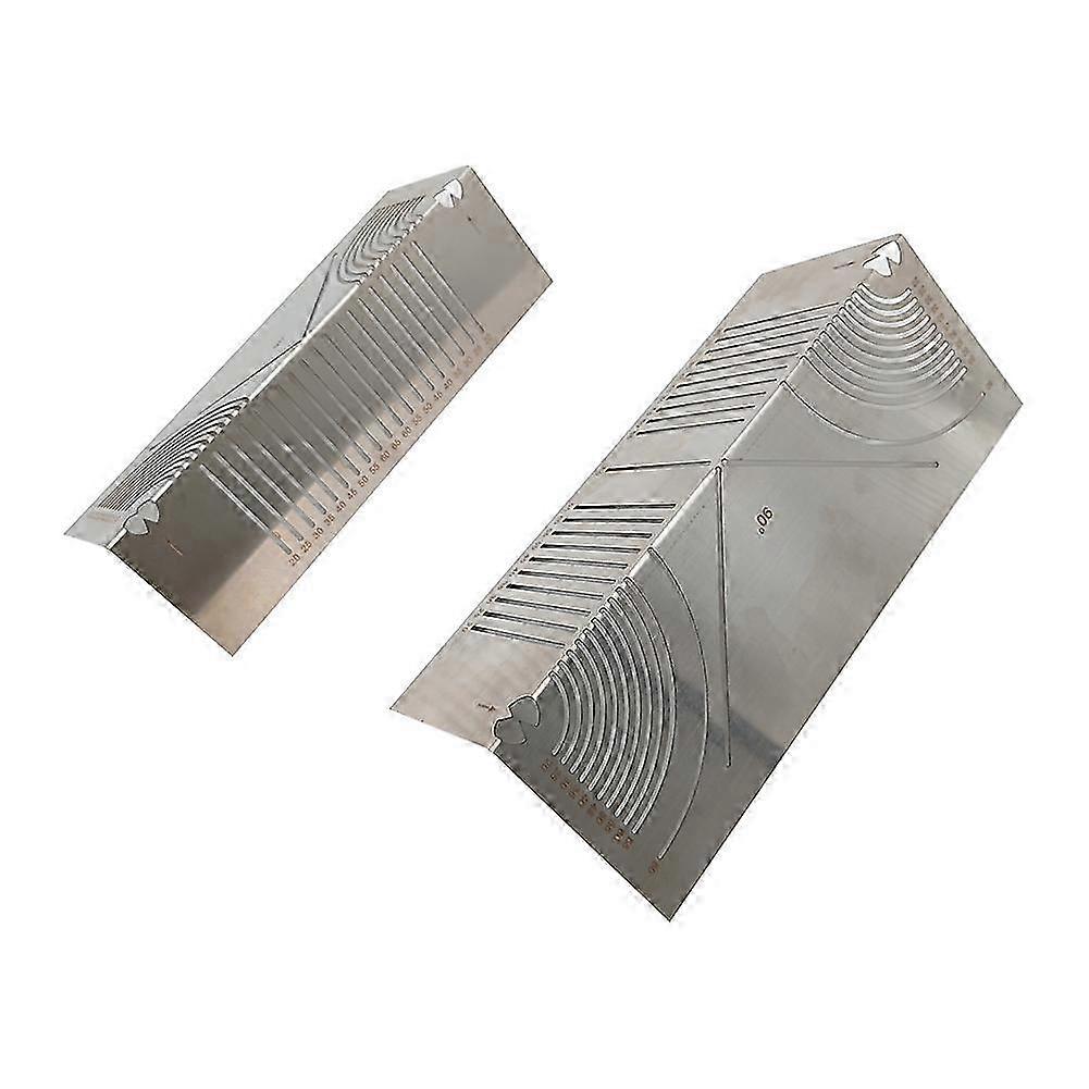 2pcs Angle & Arc Marking Tool-Adjustable Linear Arc Dual-Purpose Scriber,Square Steel Pipe Bend Marking Tool