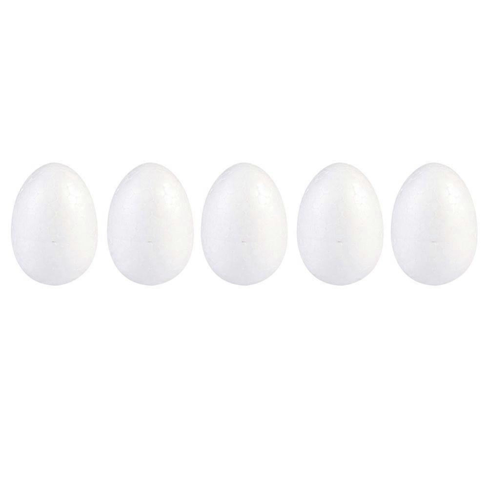 Foam Egg DIY Decoration for Easter 100Pcs White Solid Craft Eggs