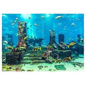 Affiche sous-marine avec fond d'aquarium de corail, dekoracja murale pour akwarium, autocollant 61 x 30 cm