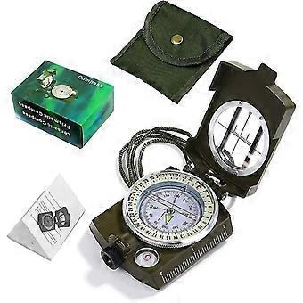 Boussole verte, Boussole de visée Boussole militaire Boussole de camping Boussole de camping, Boussole de randonnée Imperméable à l’eau et résistante aux vibrations Professionnel Multifonction
