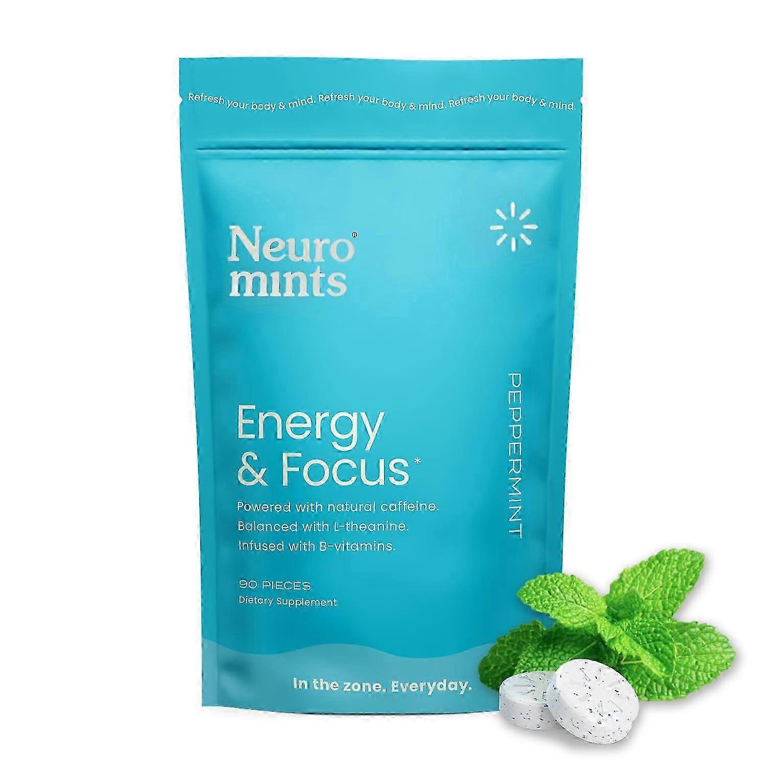 90-Count Mint Neuro Caffeine Energy Chewing (2025 Version)