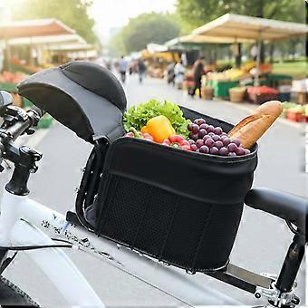 Fietsmand voor huisdieren met gaas aan de zijkanten, geventileerde hondenmand voor boodschappen.