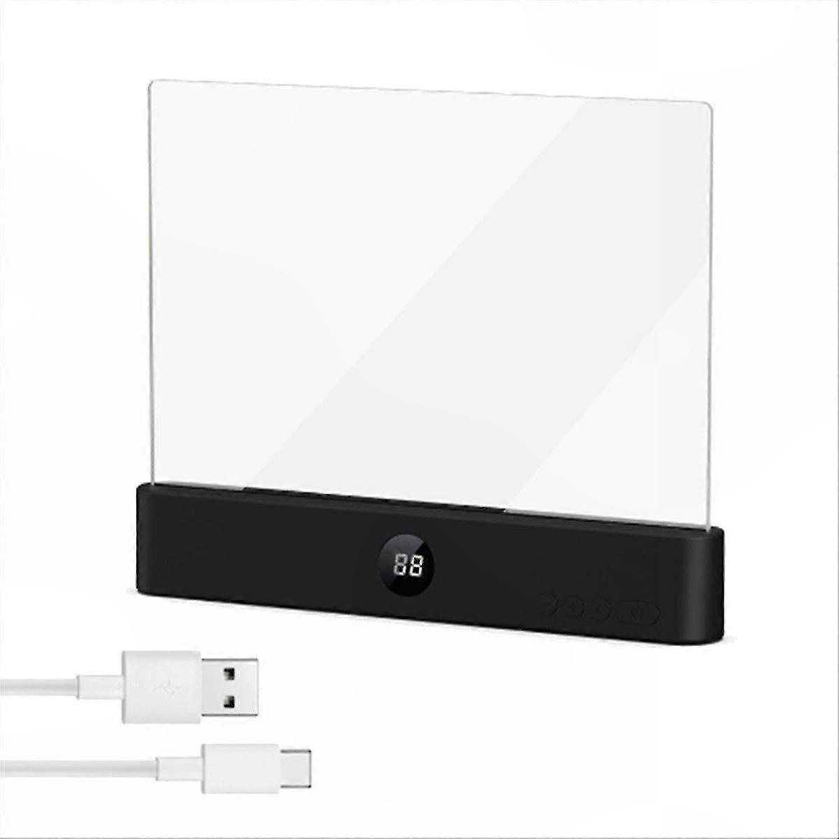 Clear LED Reading Light, Flat Rechargeable Book Light