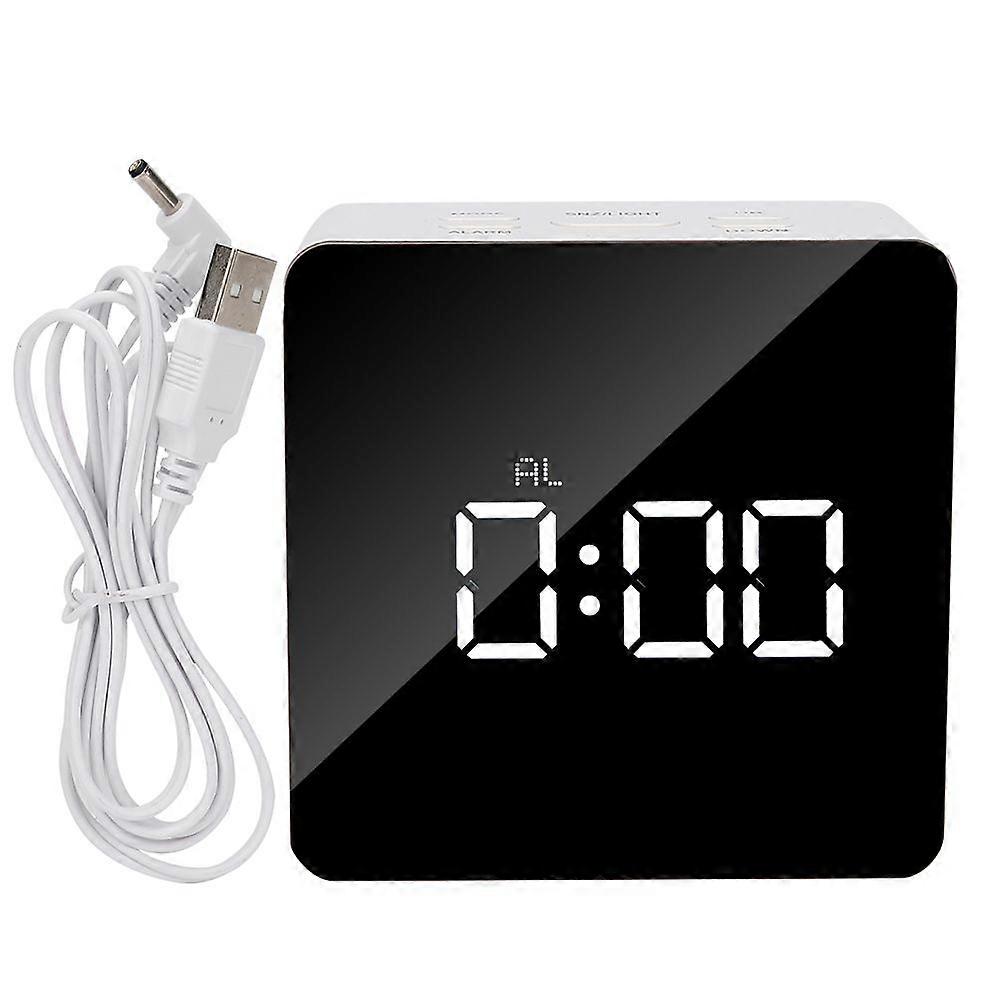 Multi Functional LED Alarm Clock Desktop Makeup Mirror Timer Digital Clock