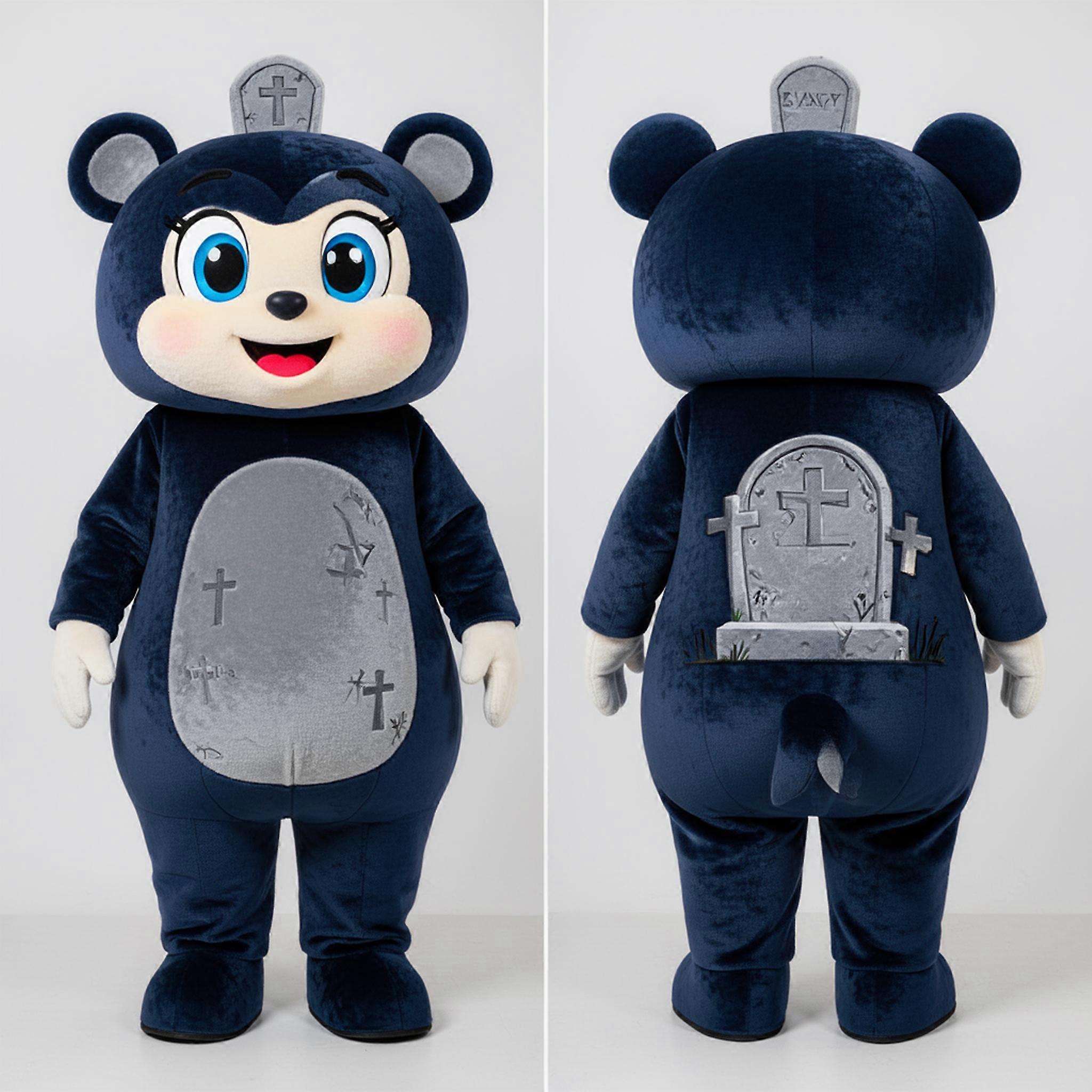 MASTICOT Navy Rounded Graveyard Mascot
