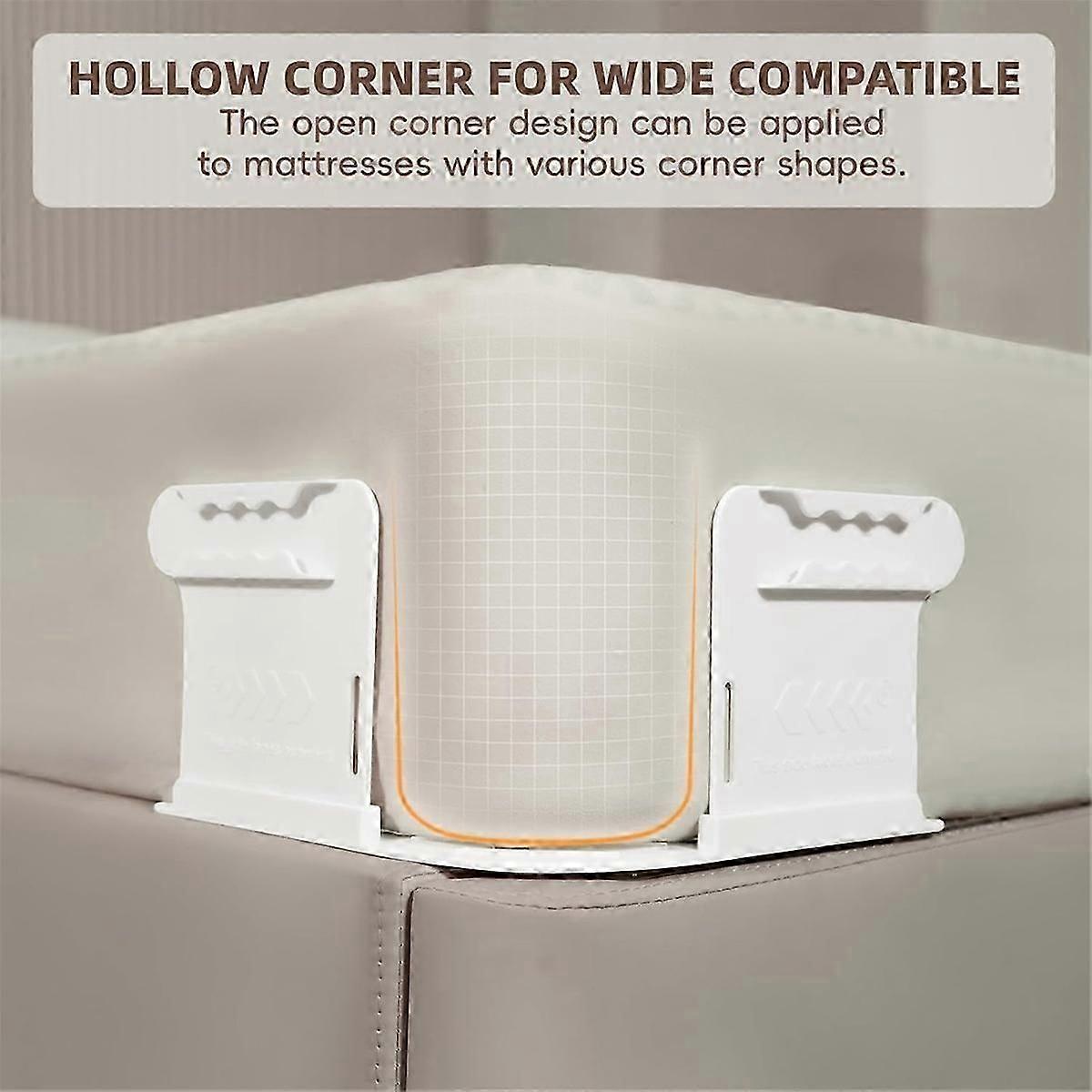 Bed sheet holder with lock strips for secure corner grip