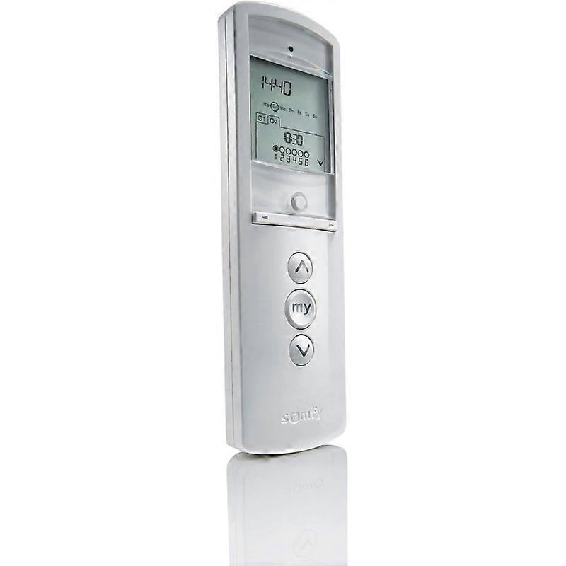 Somfy 2401101 - Telis 6 Chronis RTS Pure 遥控器，带时间编程、液晶显示屏、壁挂式安装和电池