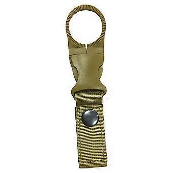 Water Bottle Holder Clip for Holding Bottle Tactical Outdoor Use with Belt Buckle Khaki