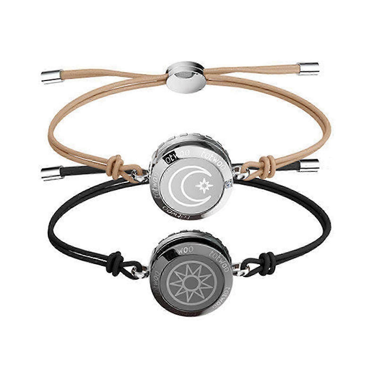 Heart Pattern Smart Induction Luminous Couple Bracelet, Gift for Couples
