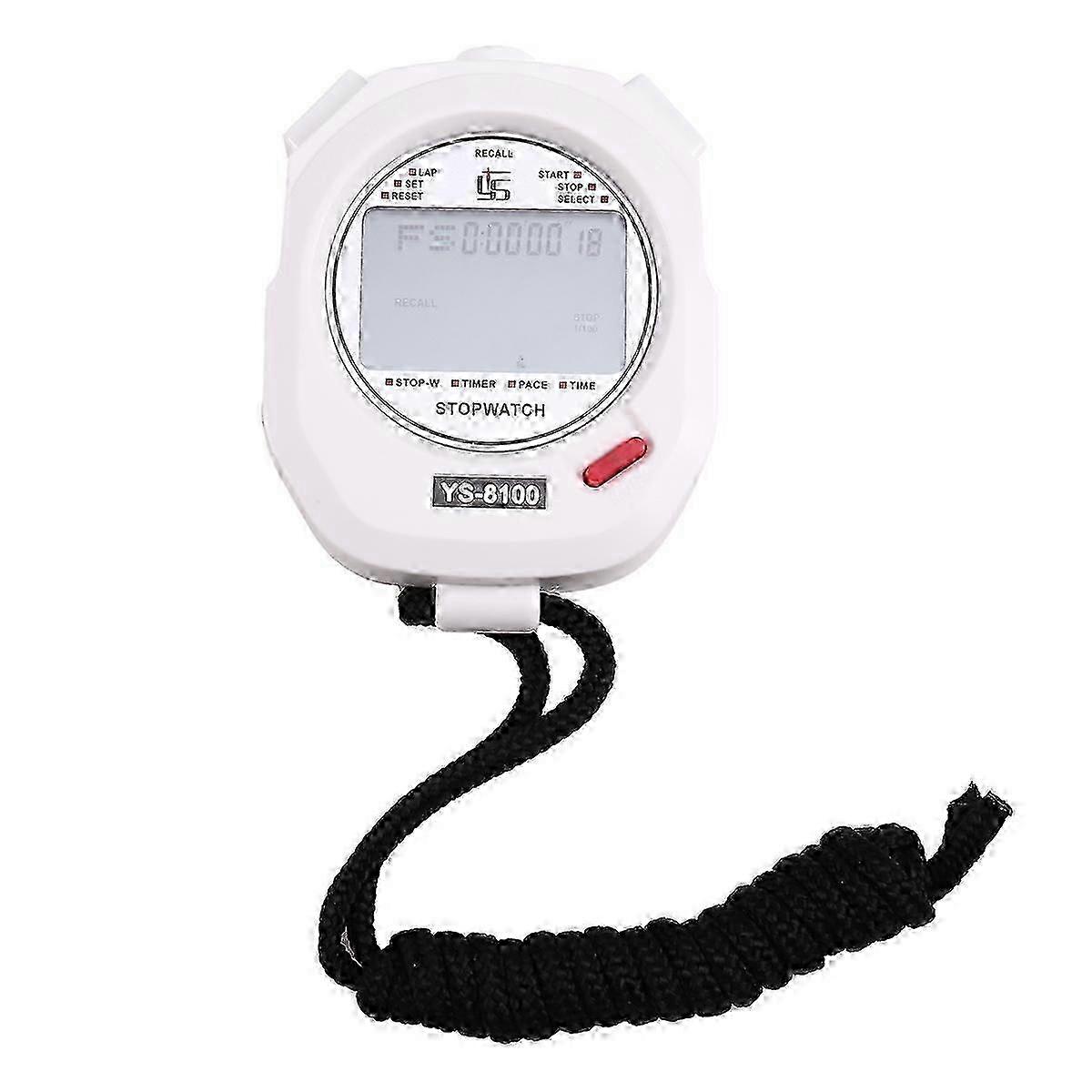 Timer Stopwatch Chronograph Training Digital Chronometers White Edition 1210