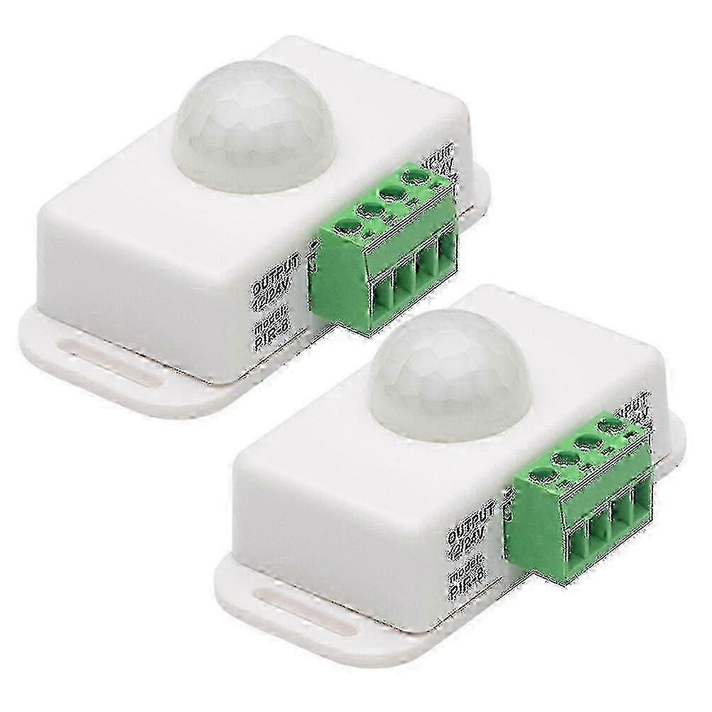 2pcs Infrared Sensor 12-24v Motion Sensor Pir Controller Timer Light Switch
