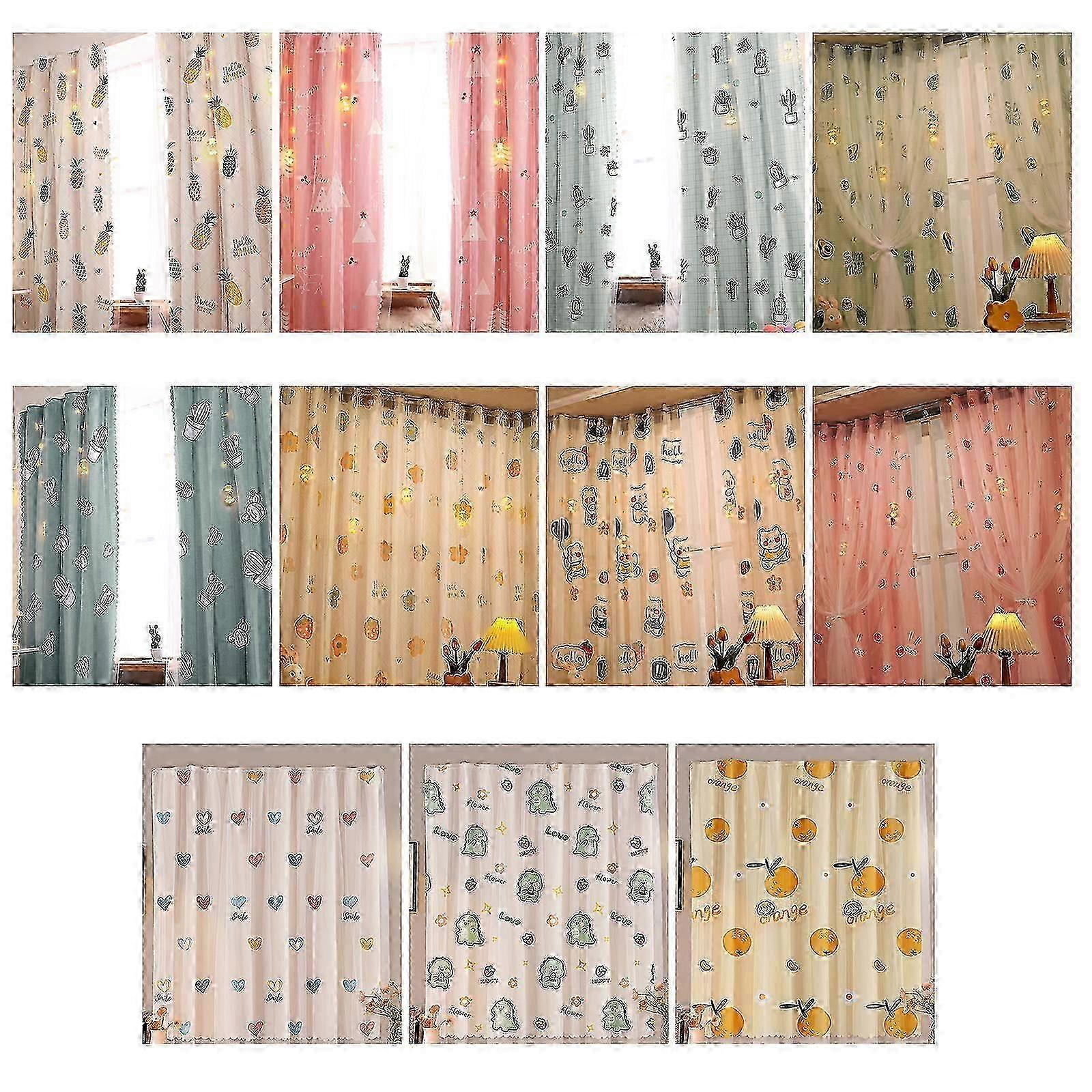 Easy-Hang Polyester Window Curtains