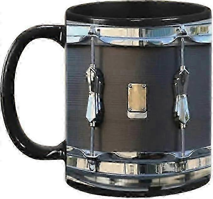 Black Drum Set Ceramic Mug 11oz