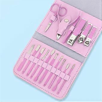 Nail Clippers Set 16PCS Durable Stainless Steel Manicure Kit for Travel and Home Use