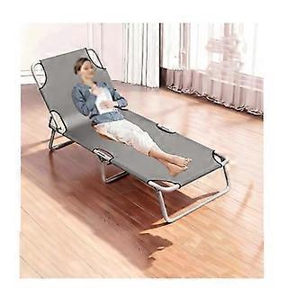 Folding Camping Bed with 5Position Adjustable Backrest, Ergonomic Headrest, 200kg Load, Foldable Cot for Home Office Nap Travel