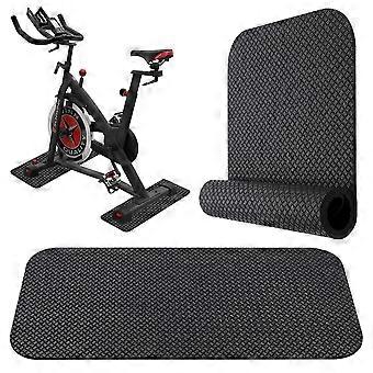 Fitness Equipment Floor Mat - 5mm Thickness - 63.5 x 30 cm - PVC - Black - Non-slip Protection.