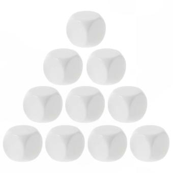 Classroom & Board Games: 10 Pcs White Blank Acrylic 6-Sided Dice for Teaching Props & Game Accessories