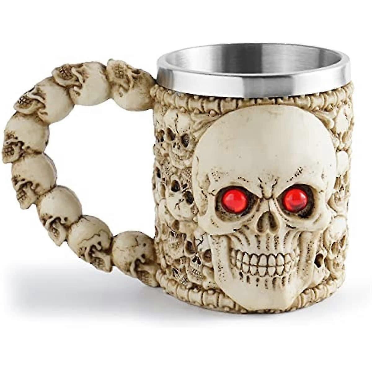 Realistic Skull Mug 450ml Stainless Lined
