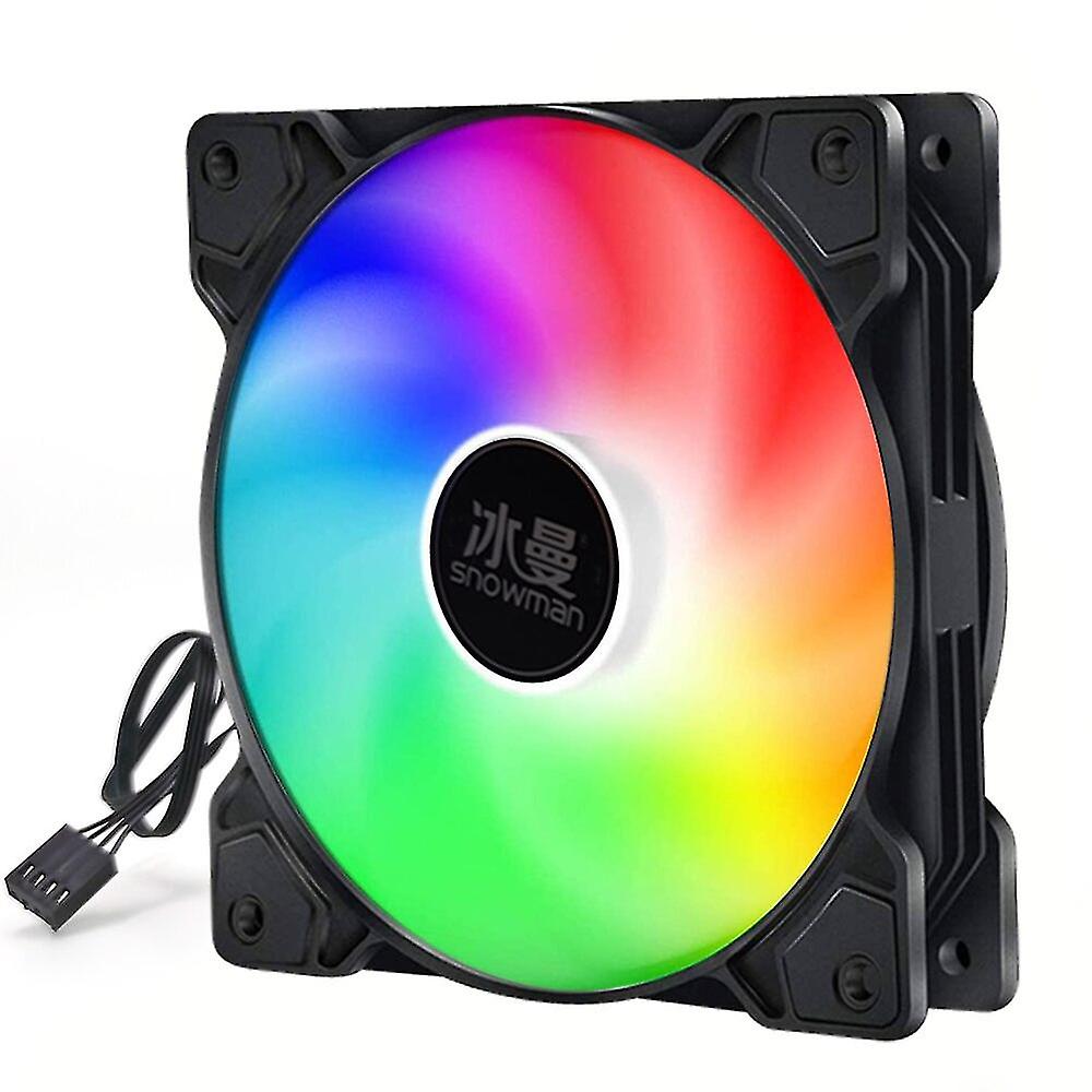 Computer Case Fan Pwm 4 Pin 120mm Silent 12cm Fan Cpu Cooling Rgb Quiet Pc Cooler Fan Case Fans 12v Dc Adjust Fan Speed