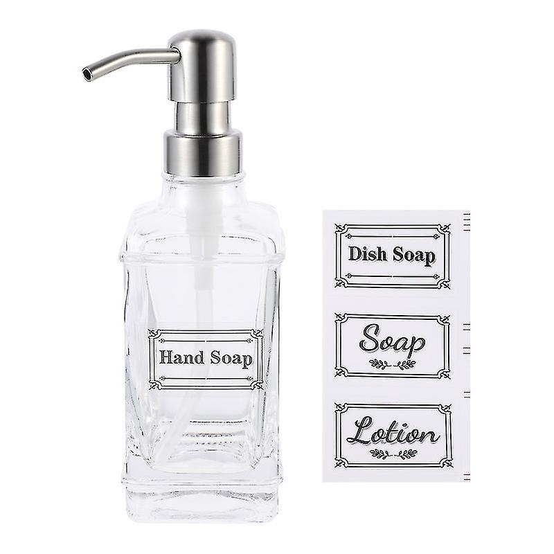 21.5X7.5cm Transparent Soap & Lotion Dispensers Durable Dispenser Bottles Press Type Pump Bottles Sh