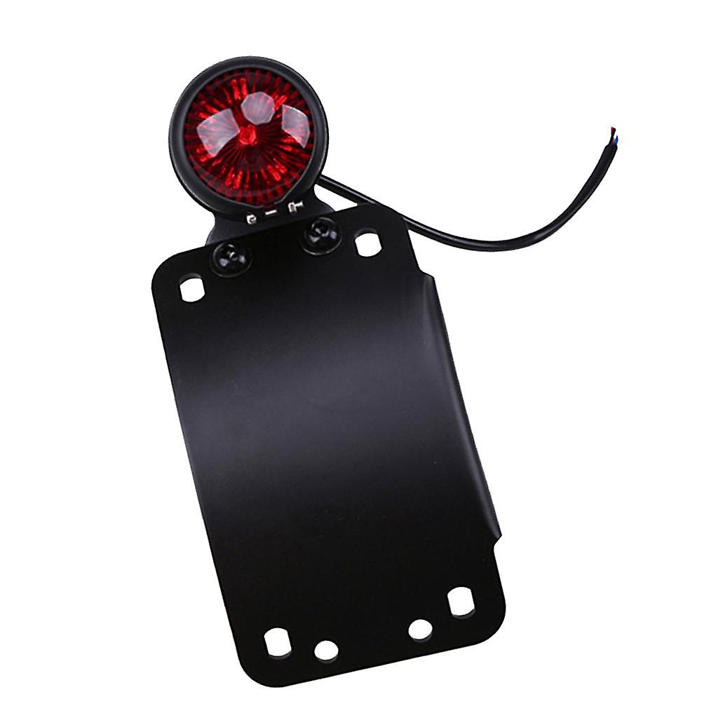 Curved Vertical Mounted License Plate Bracket Taillight for Type 3