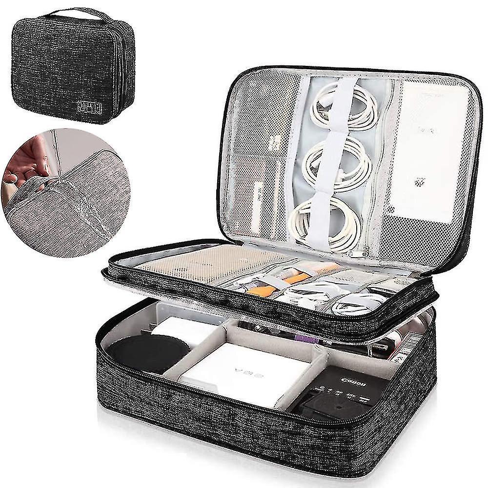 Travel Cable Organizer Bag, Three-layer Organizer Bag