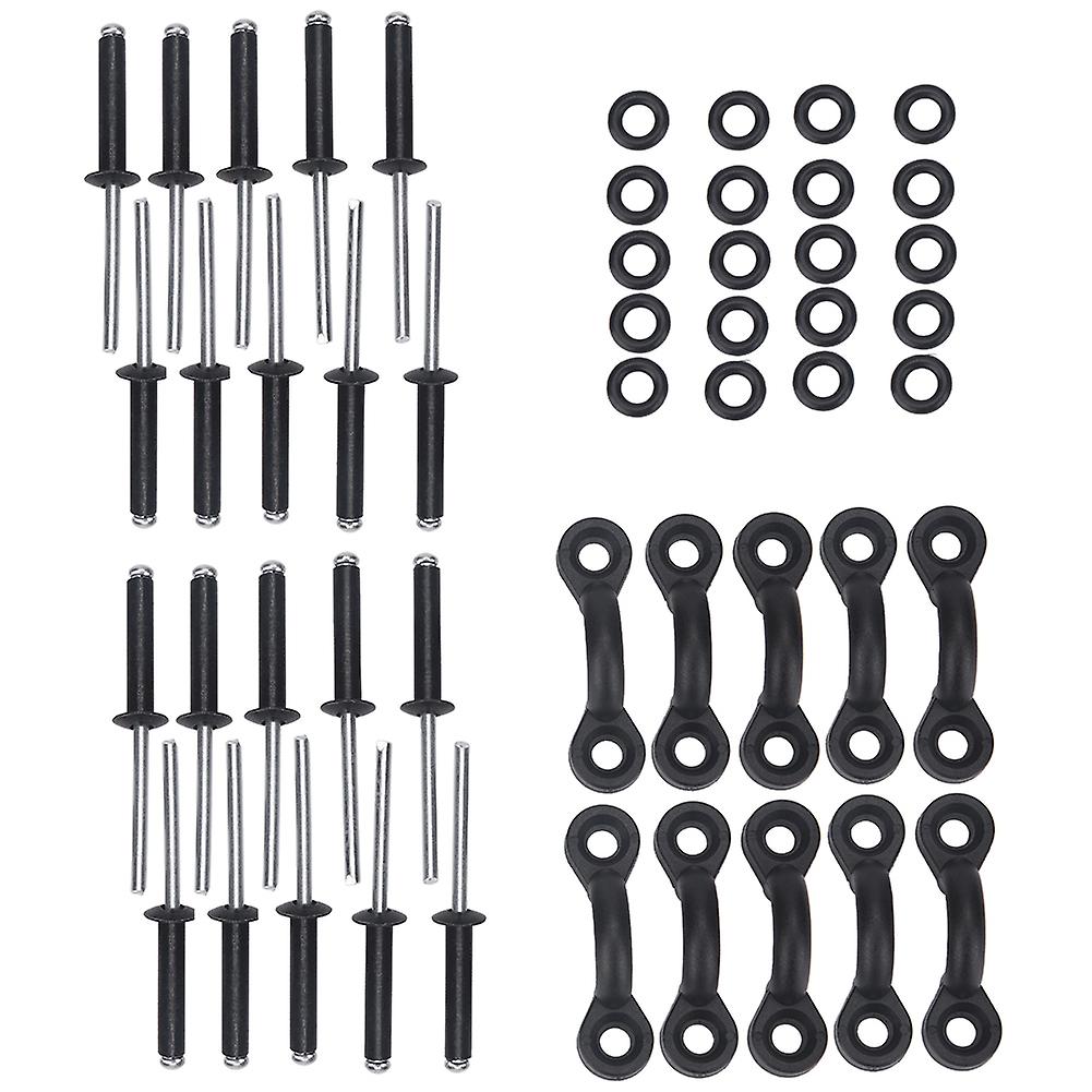 Durable Kayak Replacement Kit Set with Nylon Pad Eyes & Tri  Fold Rivets & Screw Nuts