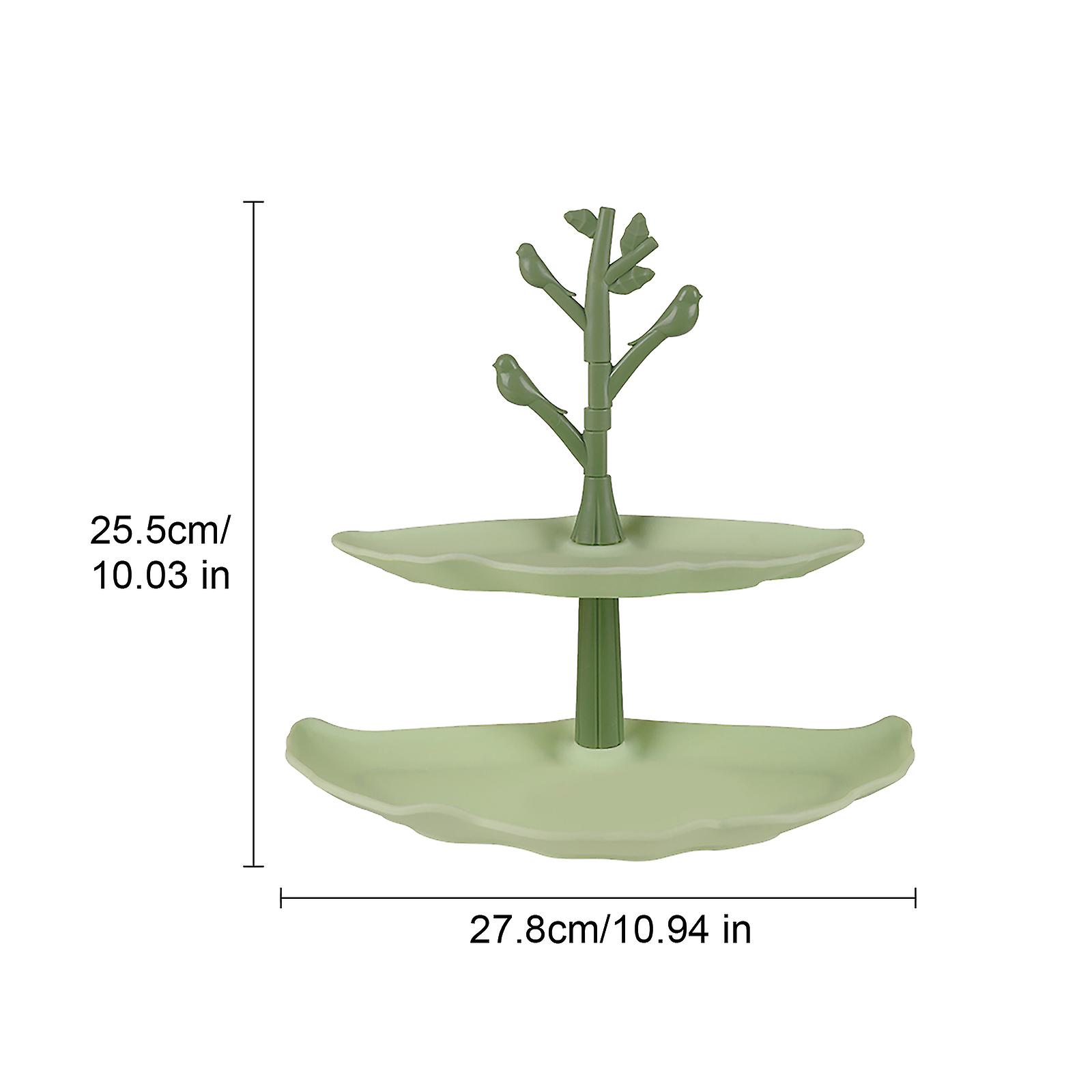 100% New,2 Tiers Serving Tray Plate Storage Rack Removable Multifunctional Dessert Display Stand