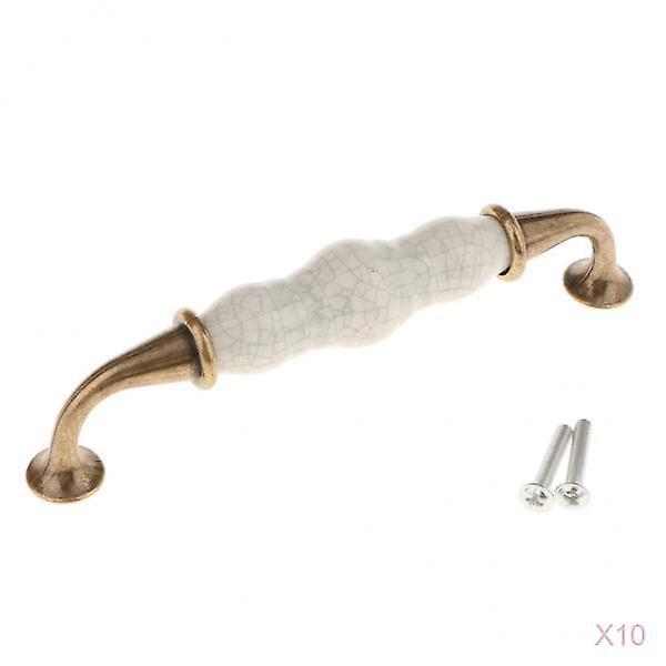 10Pcs Vintage Pull Knobs Cabinet Cupboard Pull Handle #9 128mm Hole Pitch