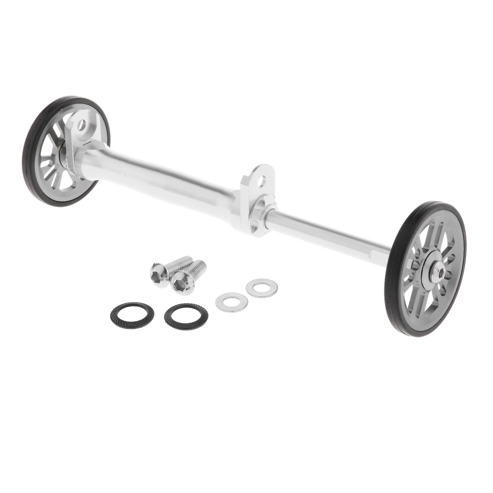 Folding Bikes Easy Wheels Extension Rod with Spacers Silver titanium