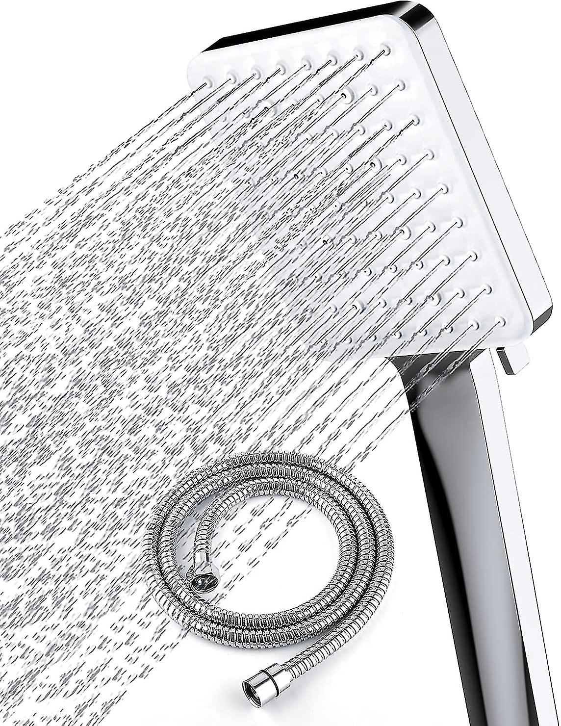 Shower Head With Hose, High Pressure Shower Heads With Hose Set 1.5m, Universal Shower Head And Hose Set With 6 Settings Spray Mode, Chrome