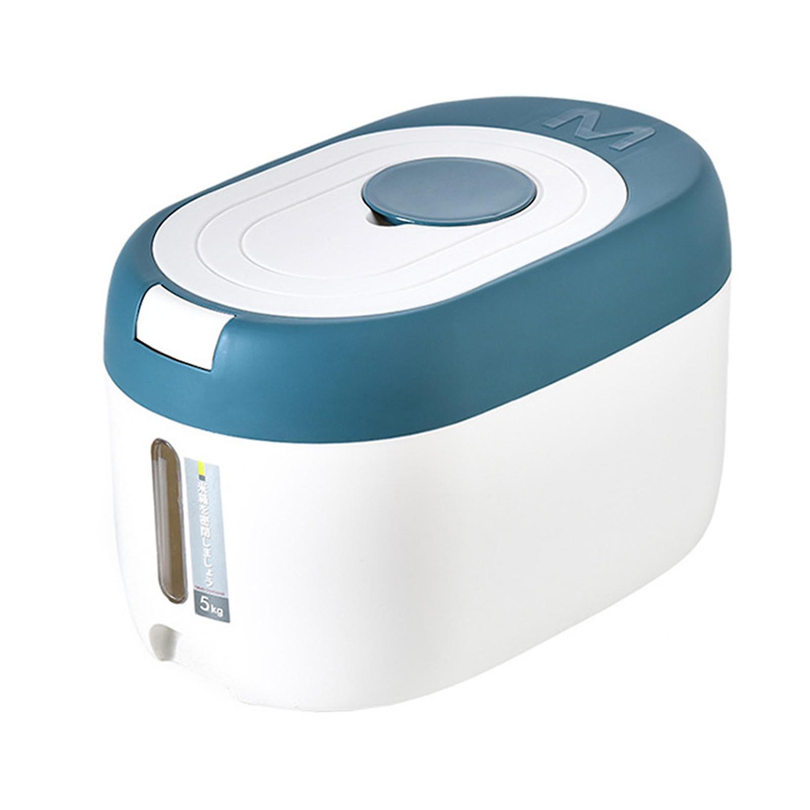 Insect-Proof Rice Bucket Household Multipurpose for Home Kitchen Container Blue