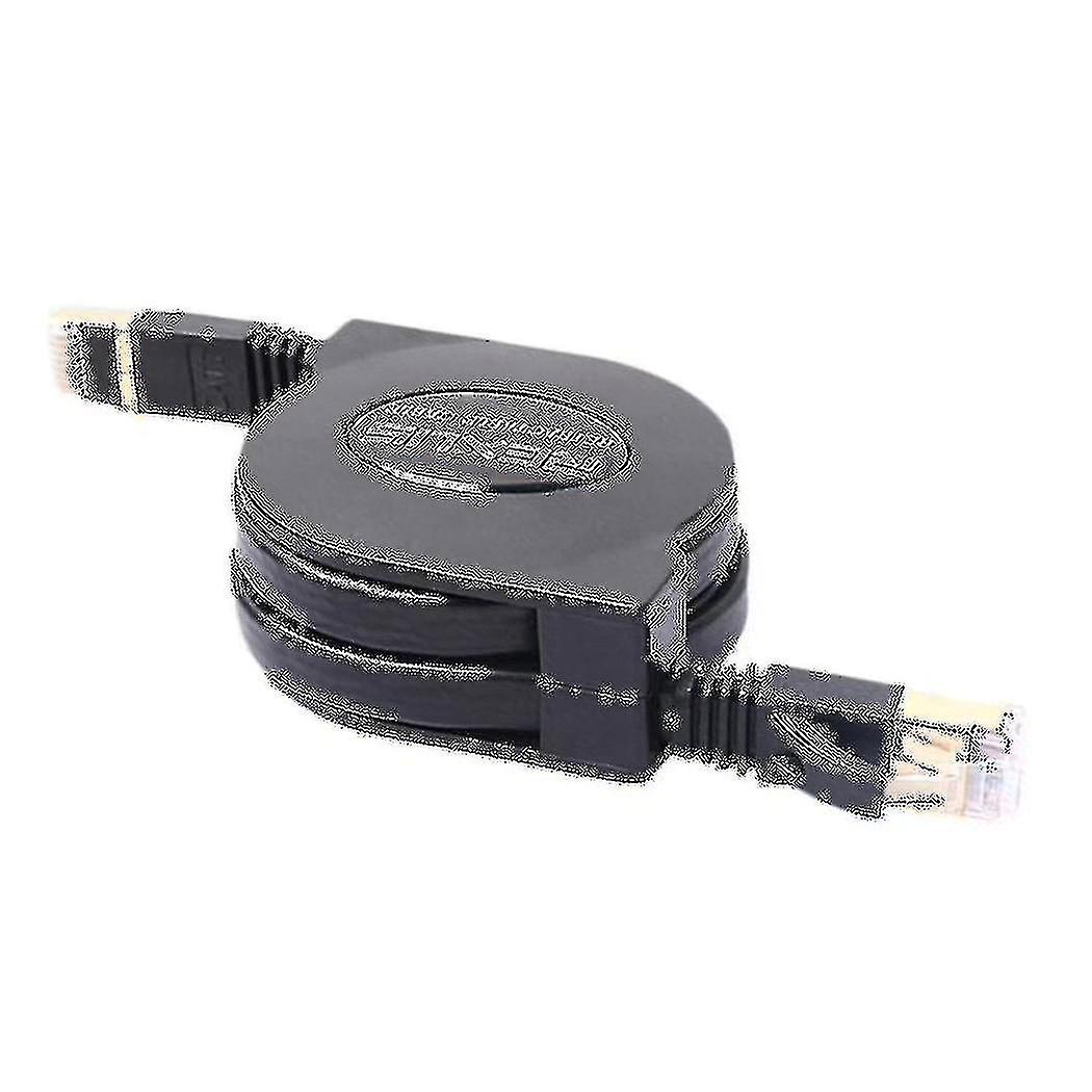 Rexlis 5ft Cat7 Rj45 Lan Cable Adjustable Retractable Ethernet Cable Flat Internet Network Cable Fo