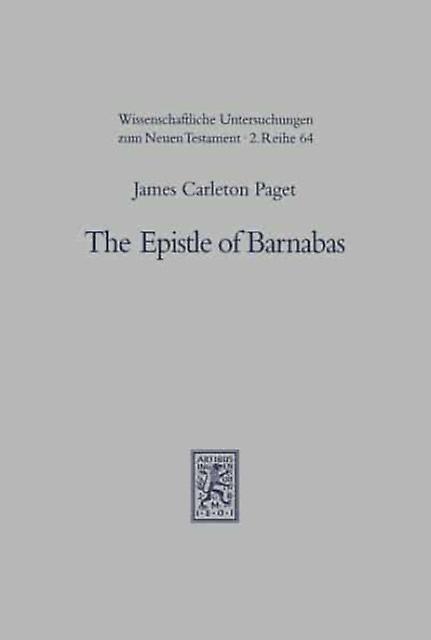 The Epistle Of Barnabas by James Carleton Paget Paperback Book