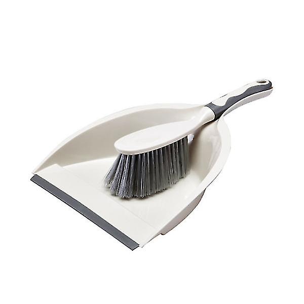 2pcs Mini Broom And Dustpan Set Kitchen Desktop Sweeping Tools (beige)