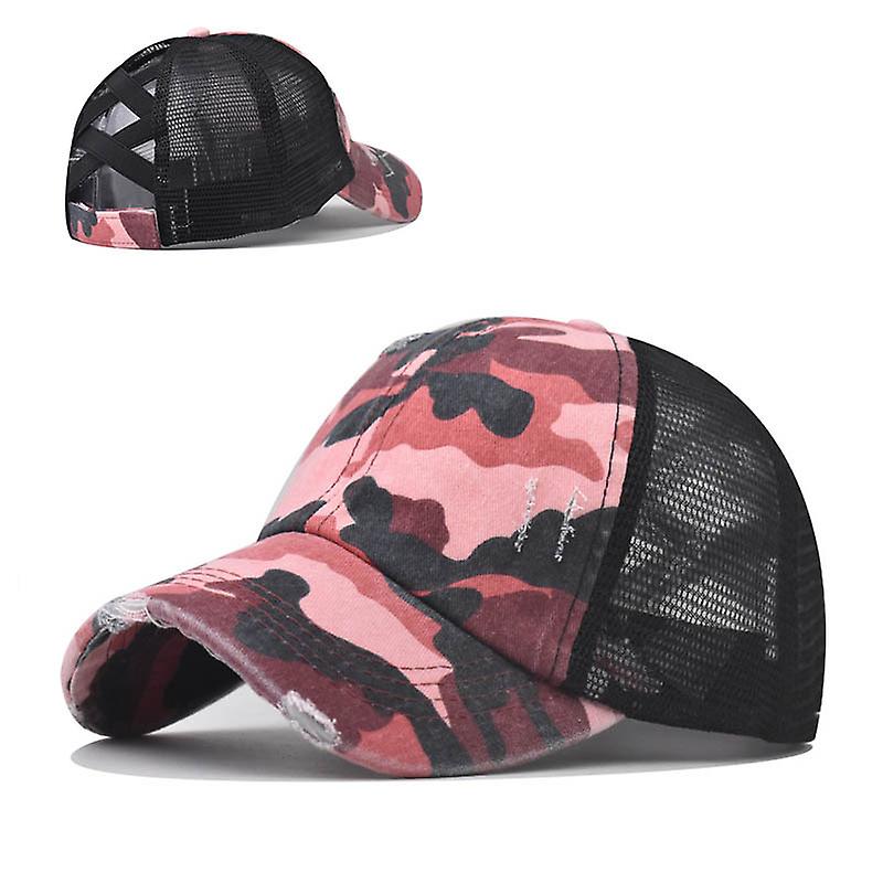 Kvinners Ponytail Camouflage Baseball Cap